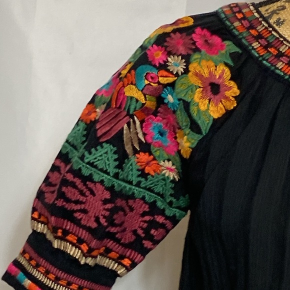 Boho Floral Embroidery Blouse XS - Picture 4 of 13